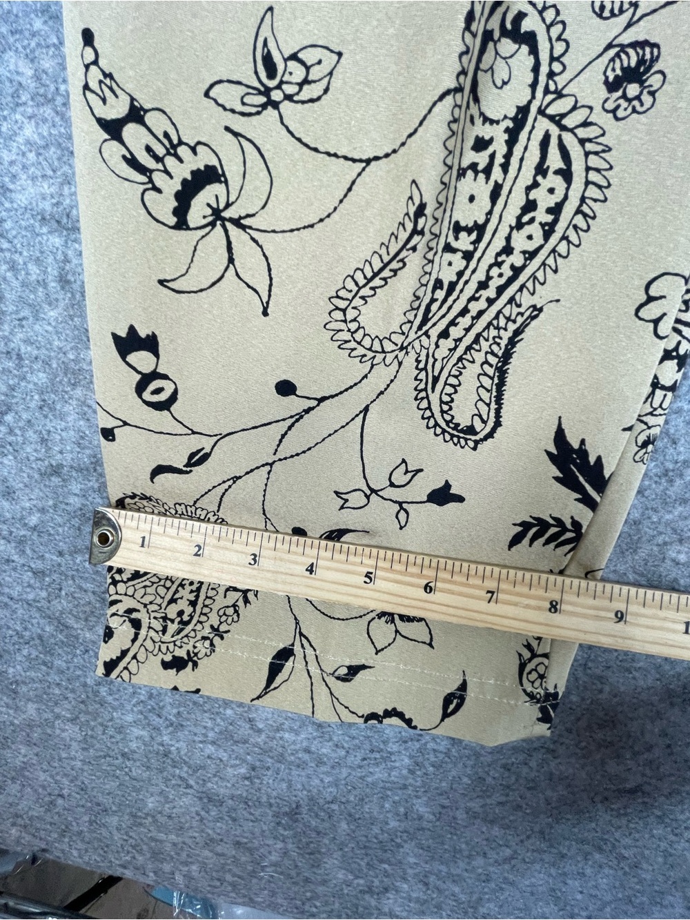 Vintage Barry Bricken Silk Blend Floral Paisley Pants Size 4 Boho Festival Chic - Picture 8 of 16